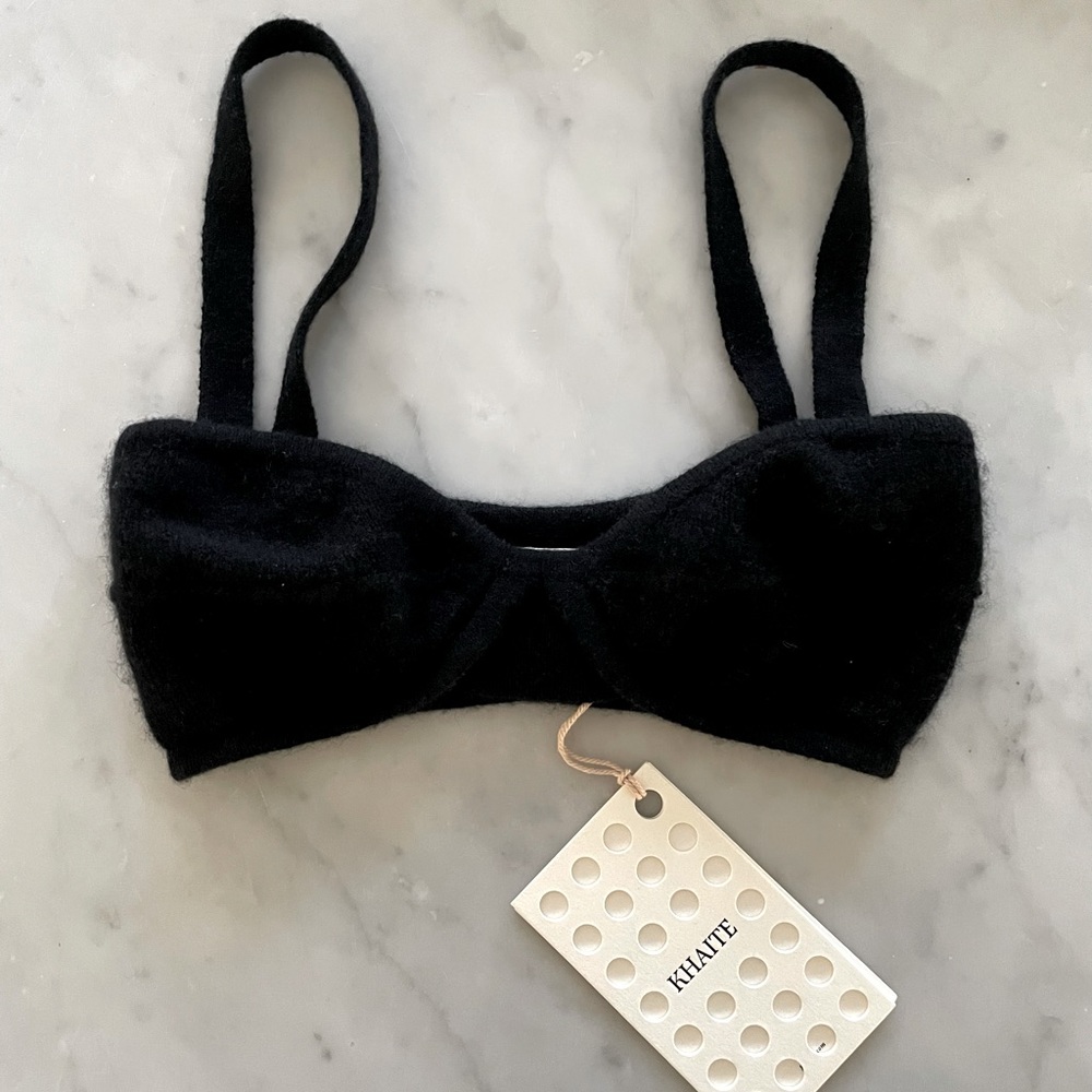 Khaite Eda Bralette in Black